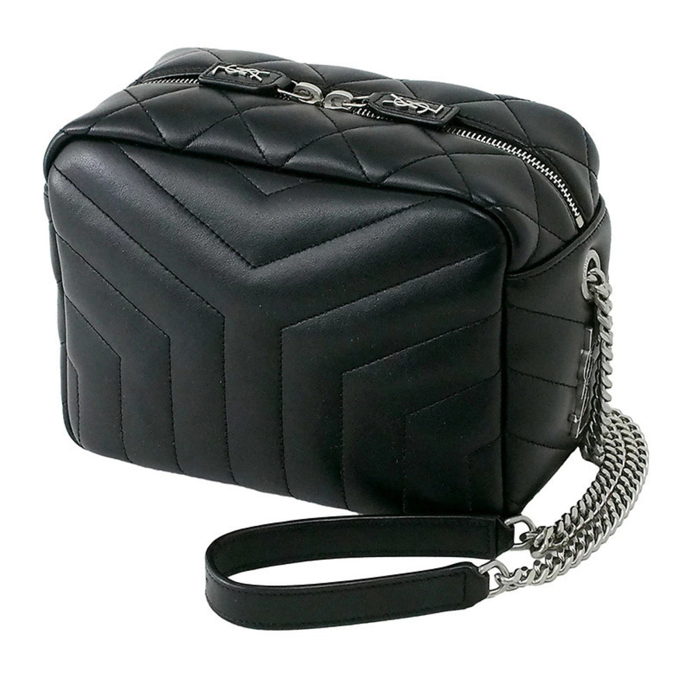 Saint Laurent Lulu Chain Leather Shoulder Bag Black